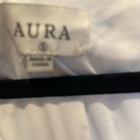 Aura size small ruffle flutter sleeve maxi dress size small NWOT - Picture 4 of 4